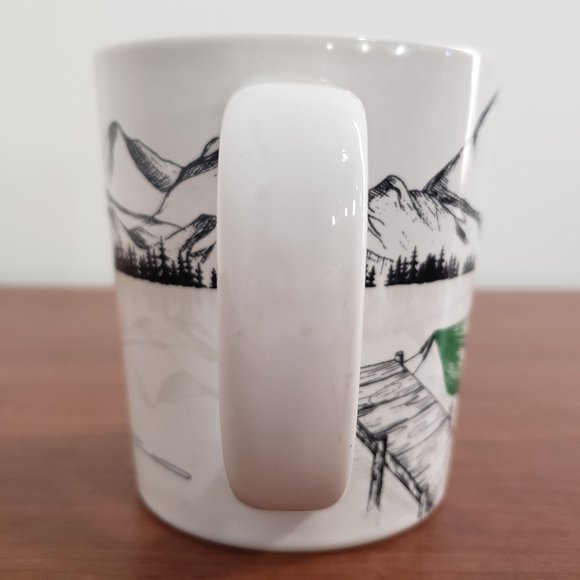 Tim Hortons Mug Coffee Tea Mountain Design River Boat Alpine Design Collectable - Picture 4 of 6